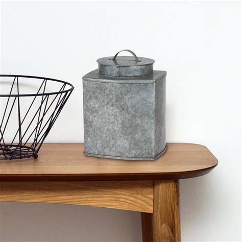 square galvanized storage with lids